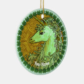 Irish Unicorn Keramik Ornament (Rechts)