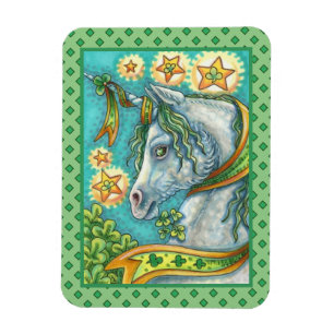 IRISH UNICORN, ST. PATRICK'S DAY FANTASY HORSE MAGNET