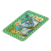IRISH UNICORN, ST. PATRICK'S DAY FANTASY HORSE MAGNET (Linke Seite)