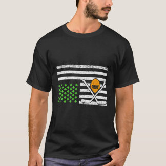 Irish USA Flag Hockey Lover Gift Hockey St. Patric T-Shirt