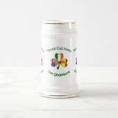 Irish USA Flaggen Kleeblatt Personalisiert Bierglas (Mittel)