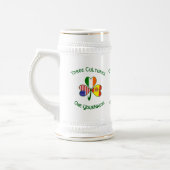 Irish USA Flaggen Kleeblatt Personalisiert Bierglas (Links)