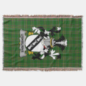 Irish Ushburne Coat of Arms Familienwappen Irland Decke (Vorderseite)