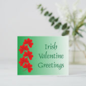 Irish Valentine Greetings Postcard Feiertagspostkarte (Stehend Vorderseite)