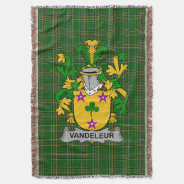 Irish Vandeleur Coat of Arms Familienwappen Irland Decke