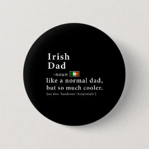 Irish Vater Definition Shirt Fathers Day Gift Flag Button