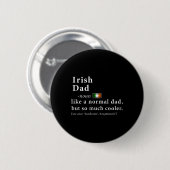 Irish Vater Definition Shirt Fathers Day Gift Flag Button (Vorne & Hinten)