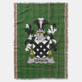 Irish Vernon Coat of Arms Familienwappen Irland Decke