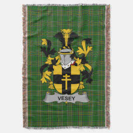 Irish Vesey Coat of Arms Familienwappen Irland Decke