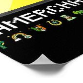 Irish Video Game Controller Leprechaun Boys St Pat Poster (Ecke)