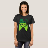 Irish Video Game Controller St Patrick Day Gamer B T-Shirt (Vorne ganz)