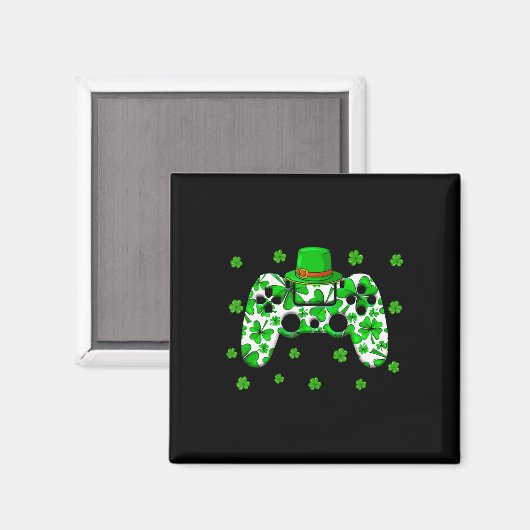 Irish Video Game Controller St Patricks Day Gamer Magnet (Vorderseite/Rückseite)