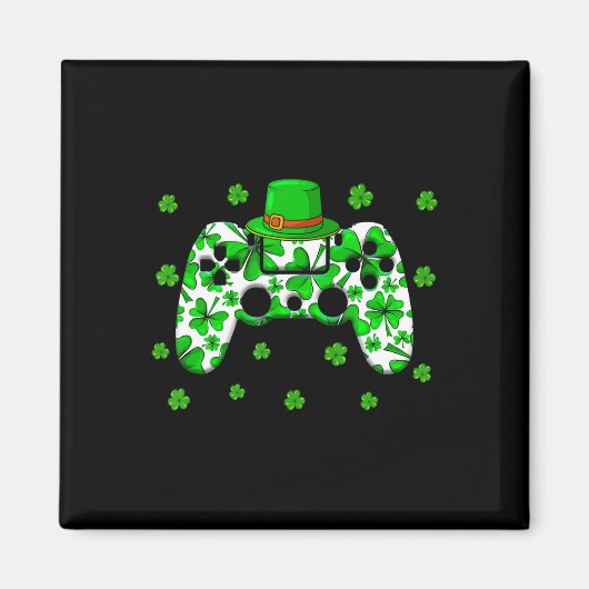 Irish Video Game Controller St Patricks Day Gamer Magnet (Vorne)