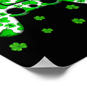 Irish Video Game Controller St Patricks Day Gamer Poster (Ecke)