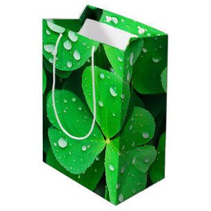Irish Viel Glück Four-Leaf-Clovers Mittlere Geschenktüte