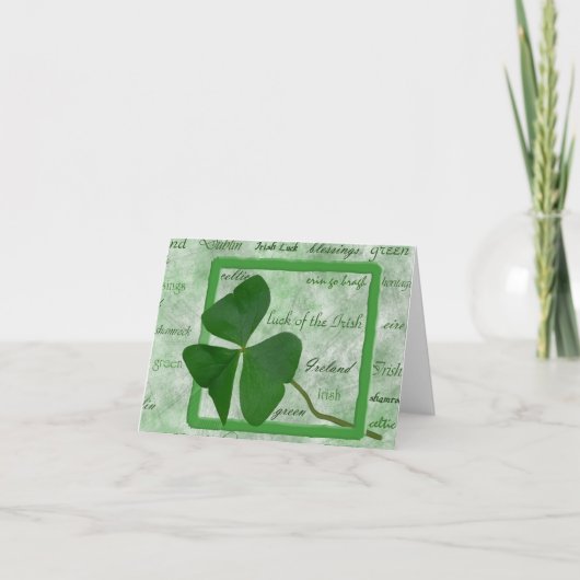 Irish Viel Glück Karte (Vorderseite)