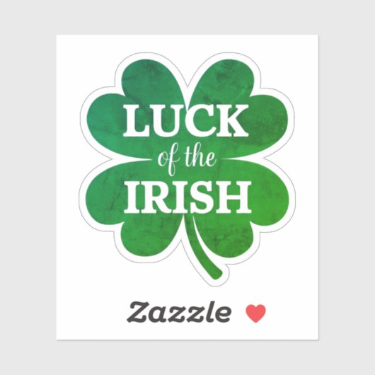 Irish Vierblättriges Kleeblatt Aufkleber (Blatt)