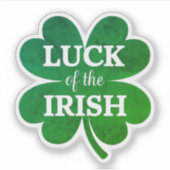 Irish Vierblättriges Kleeblatt Aufkleber (Vorderseite)