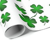 Irish Vierblättriges Kleeblatt Geschenkpapier (Rolleneckpunkt)