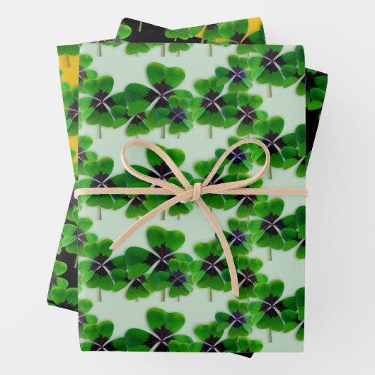 Irish Vierblättriges Kleeblatt Pattern Geschenkpapier Set (Beispiel)