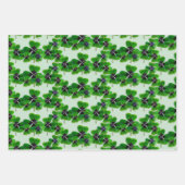 Irish Vierblättriges Kleeblatt Pattern Geschenkpapier Set (Vorderseite)