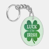 Irish Vierblättriges Kleeblatt Schlüsselanhänger (Vorderseite links)