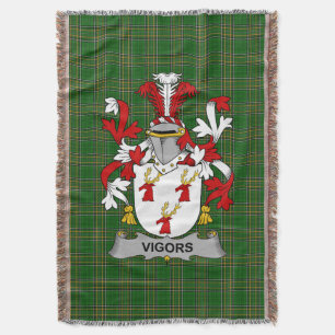 Irish Vigors Coat of Arms Familienwappen Irland Decke