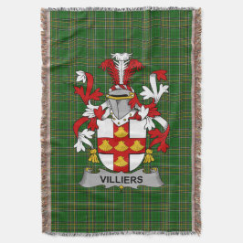 Irish Villiers Coat of Arms Familienwappen Irland Decke