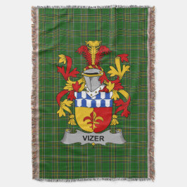 Irish Vizer Coat of Arms Familienwappen Irland Decke