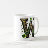 Irish W Monogram Coffee Mug Kaffeetasse (VorderseiteRechts)