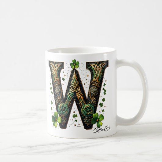 Irish W Monogram Coffee Mug Kaffeetasse (Rechts)