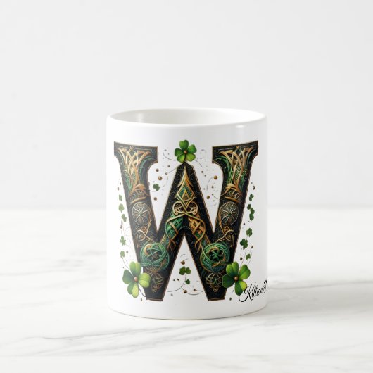 Irish W Monogram Coffee Mug Kaffeetasse (Mittel)