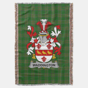 Irish Waddington Coat of Arms Familienwappen Irlan Decke