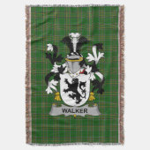 Irish Walker Coat of Arms Familienwappen Irland Decke (Vorderseite Vertikal)