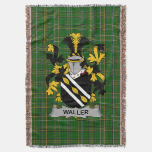 Irish Waller Coat of Arms Familienwappen Irland Decke