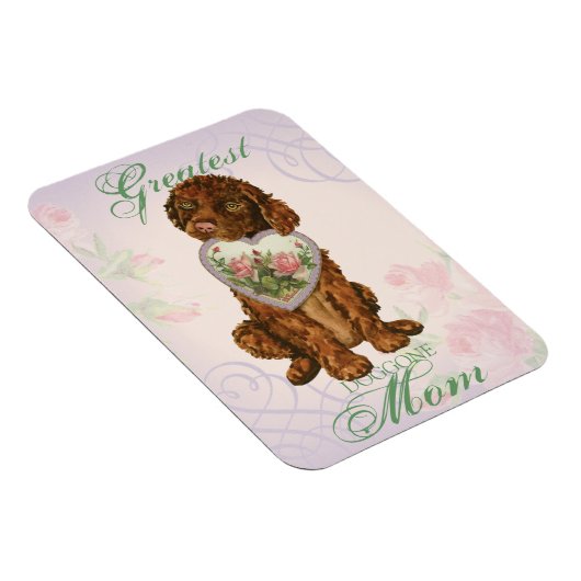 Irish Water Spanel Herz Mama Magnet (Rechte Seite)