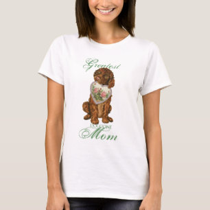Irish Water Spanel Herz Mama T-Shirt