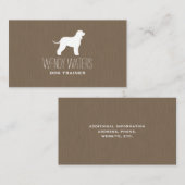 Irish Water Spanel Hunde Rasse Silhouette Visitenkarte (Vorne/Hinten)