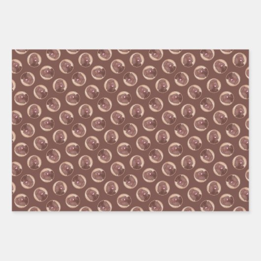 Irish Water Spanel IWS Malerei Original Hunde Kuns Geschenkpapier Set (Vorderseite 3)