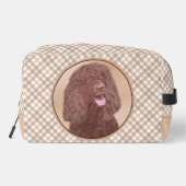 Irish Water Spanel IWS Malerei Original Hunde Kuns Waschbeutel (Rückseite)