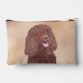 Irish Water Spanel IWS Malerei Original Hunde Kuns Zubehörtasche (Rückseite)