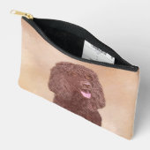 Irish Water Spanel IWS Malerei Original Hunde Kuns Zubehörtasche (Offen)