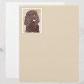 Irish Water Spanel Painting - Original Dog Art (Vorne/Hinten)