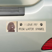 Irish Water Spanel Painting - Original Dog Art Autoaufkleber (Auf Auto)