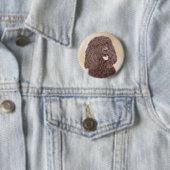 Irish Water Spanel Painting - Original Dog Art Button (Beispiel)
