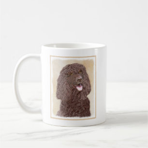 Irish Water Spanel Painting - Original Dog Art Kaffeetasse