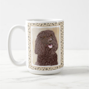Irish Water Spanel Painting - Original Dog Art Kaffeetasse
