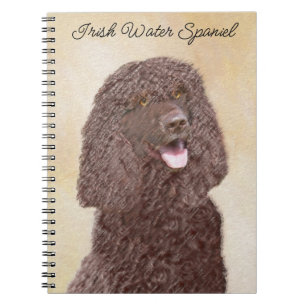 Irish Water Spanel Painting - Original Dog Art Notizblock