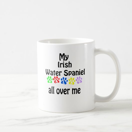Irish Water Spanel Walks Design Kaffeetasse (Rechts)