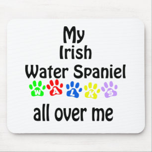 Irish Water Spanel Walks Design Mousepad